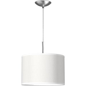 Home Sweet Home hanglamp Bling - verlichtingspendel Tube Deluxe inclusief lampenkap - lampenkap 30/30/20cm - pendel lengte 100 cm - geschikt voor E27 LED lamp - wit