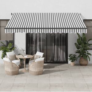 vidaXL Automatische Luifel 400x300 cm Antraciet-Wit