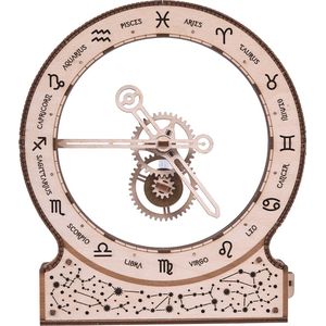 WoodTrick - 3D houten puzzel 'Kinetic clock - zodiac' ('Kinetische klok - zodiac') - 143 stuks - Geen lijm noch verf nodig!