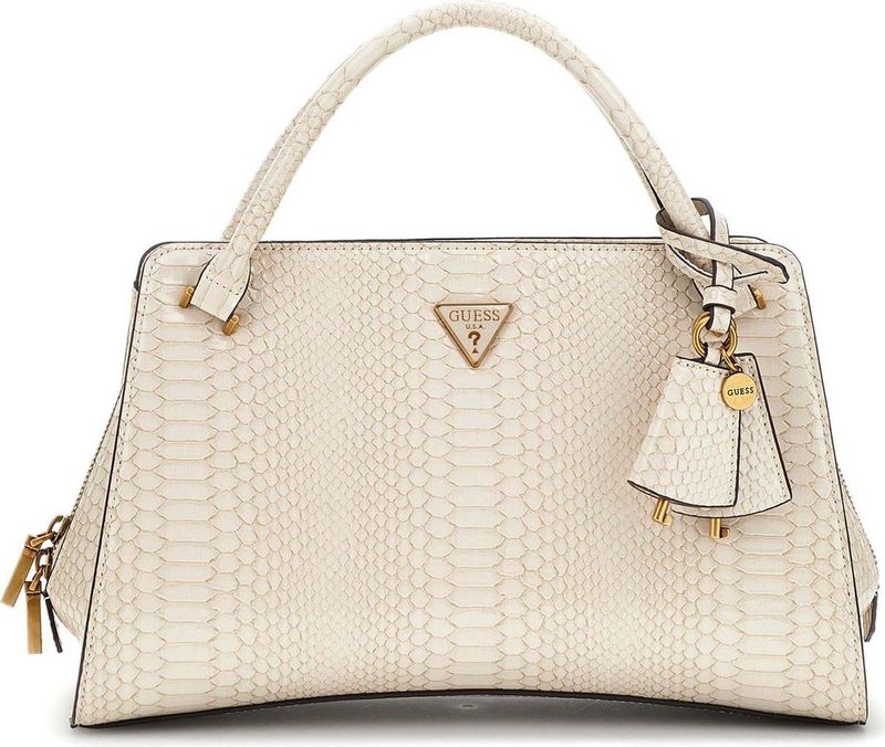 GUESS Handtas Schoudertas Annita Girlfriend Satchel Ivory Crème