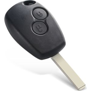 2 knops Autosleutelbehuizing Geschikt voor Renault sleutel en Dacia sleutel - Traffic Master Clio. sleutelbehuizing auto - sleutelhoes - Autosleutel