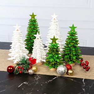 Vilt-dennenboom om in elkaar te zetten - Doe-het-zelf knutselset kerstdecoratie (groen 175 cm)