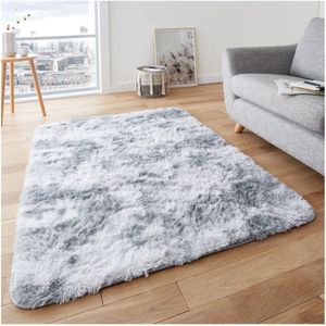 Shaggy tapijt super zacht slaapkamertapijt - antislip pluizig nerts vloerkleed - 80x150 grijs - woonkamer vloerkleed