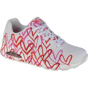 Skechers Uno-Spread The Love 155507-WRPK, Vrouwen, Wit, Sneakers, maat: 36,5