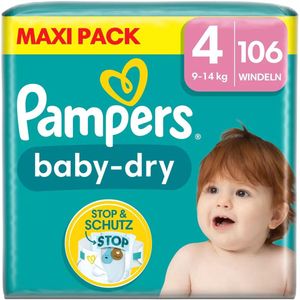 Pampers - Baby Dry - Maat 4 - 106 Luiers - 9/14 KG