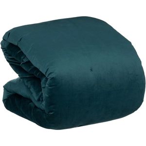 Atmosphera Velvet bedsprei 2 persoons - Donkerblauw - 240 x 260