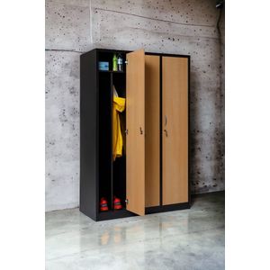 Furni24 Garderobekast, locker, commodekast, kledingkast breedte 40 cm 3 deuren