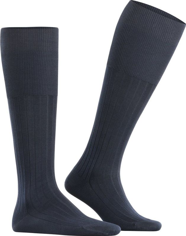 FALKE Milano heren kniekousen - donkerblauw (dark navy) - Maat: 45-46