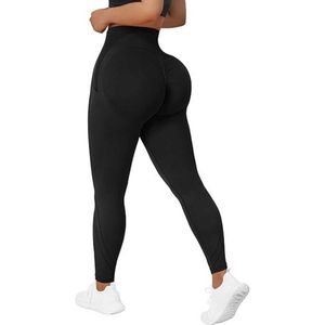 Naadloze Sportleggings voor Vrouwen - Taille Accentuerende - Billen Liften - Compressie Fitness Broek - Squat-Proof - Ultra-Stretch - Boterzacht Materiaal - Ideaal voor Yoga, Hardlopen, Workout - Naadloos Design - Maat L