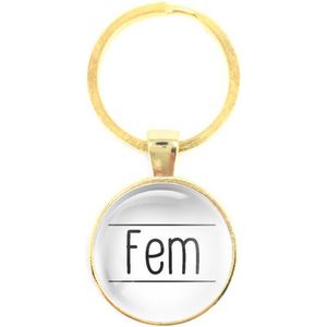 Sleutelhanger Glas - Fem