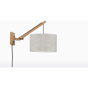 GOOD&MOJO Wandlamp Andes - Bamboe/Naturel - 50x32x45cm - Binnen Scandinavisch,Bohemian