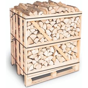 Haardhout Essen halve pallet 1m3 ovengedroogd brandhout voor open haard of hout kachel