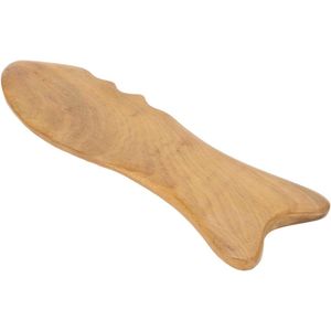 Gua Sha Board Visvorm Universeel Massagegereedschap voor Gezicht en Lichaam Houtschrapen Massager - Intensieve Massage Behandeling van Hout.