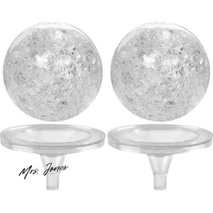 Mrs. Jones Collection Decoratieve glazen bal ornamenten - Ijsgesprongen kristallen - Feng shui-bal - Thuis decoratie - Met standaard .