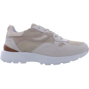 Muoviti - Jill - Sneaker - Off-White Taupe - Leer Mesh Suede - Wijdtemaat - H - Schoenmaat - 39