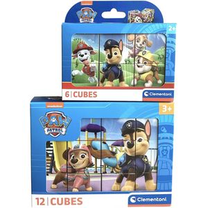 Paw Patrol Blokpuzzels - Set van 2 - Inclusief verzenden - Verhaalkubus - 12 blokken + 6 blokken - Vanaf 2 jaar - Vanaf 3 jaar - Jongens Meisjes