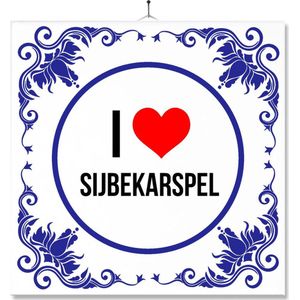 Tegel Met Opdruk | Geschenk | Wc | Toilet | I Love Sijbekarspel