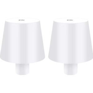 Flessenlamp - 2 Stuks- Tafellamp - Flessenlamp Wit - Wit - Usb-C Oplaadbaar - Oplaadbare Tafellamp - Warm wit - Touch Dimbaar - LED