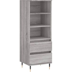 vidaXL - Hoge - kast - 40x36x110 - cm - bewerkt - hout - grijs - sonoma