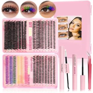 Wimperextensions Set met 30D/40D/50D en Kleurrijke Wimpers - Inclusief Waterdichte Wimperlijm en Sealer voor Lange Houdbaarheid