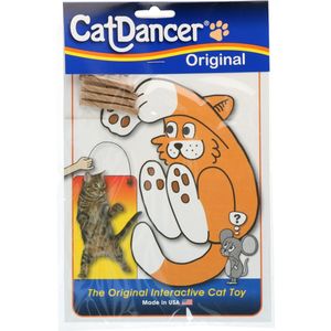 Cat Dancer – kattenspeeltjes – kattenspeelgoed voor alle leeftijden – Kattenhengel stimuleert jagen – Interactief kattenspeeltje – Speelgoed hengel voor katten – 90cm – Bruin