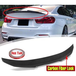 Windlets Achterspoiler Voor BMW F82 M4 2015-2020 - Dakspoiler - PSM stijl - Carbon Fiber kijken - Zwart met textuur - spoiler