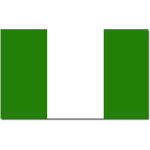 Vlag Nigeria 90 x 150 cm feestartikelen - Nigeria landen thema supporter/fan decoratie artikelen