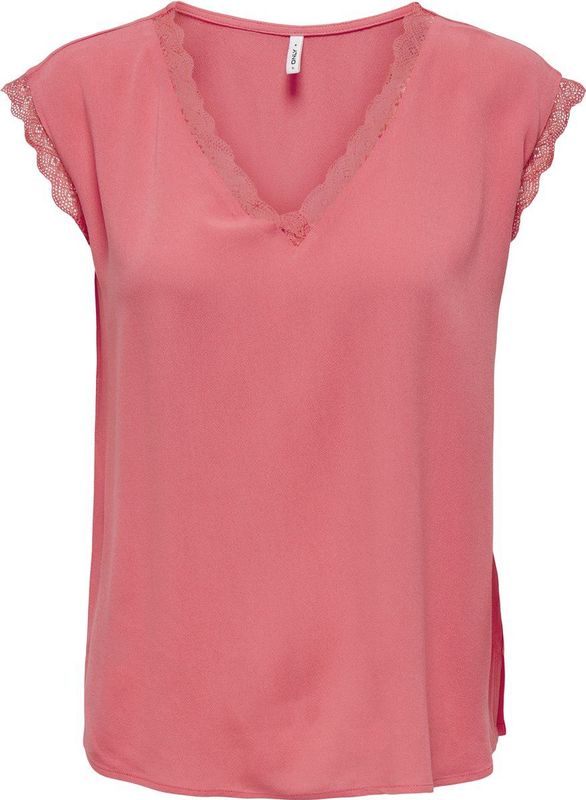 Only - Onljasmina s s v-Neck Lace Top Noos Ptm - Dames - Blouses
