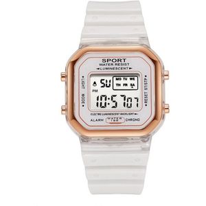 Color Digital Horloge - Wit | Ø 36,5 mm | Siliconen | Fashion Favorite