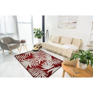 Aledin Carpets Nairobi Laagpolig Vloerkleed 160x230cm Rood/Wit