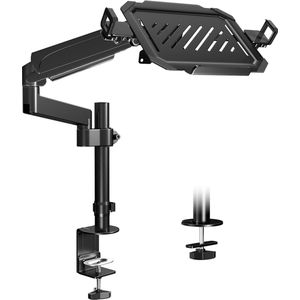 JGS® - Verstelbare Monitorarm en Laptophouder, Geschikt voor 17 tot 32 Inch LCD LED Schermen en Notebooks-