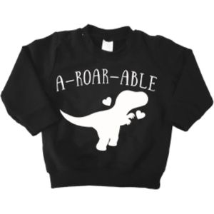 Sweater - Dino - A Roar Able - Maat 86 - Zwart
