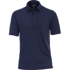 CASA MODA comfort fit poloshirt - marine blauw melange - Maat: M