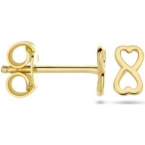 YO&NO Oorknoppen hart en infinity - Sieraden Vrouw - Goud - 14K