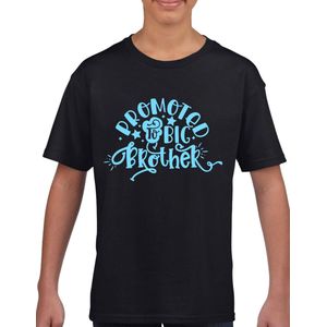 Grote broer - - Kinder T-Shirt - Zwart - Maat 122 /128 - T-Shirt leeftijd 7 tot 8 jaar - Grappige teksten - Cadeau - Shirt cadeau - verjaardag -