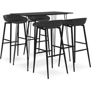 vidaXL 5-delige Barset zwart - Barset - Barsets - Bar Set - Bar Sets