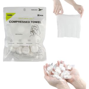 20 STUKS Compressed Towels voor Reis of Onderweg - Travel Towel - Handdoek - Gecomprimeerde doekjes - In Tablet vorm