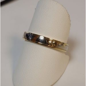 trouwring - heren - Aller Spanninga - 867 - geel/witgoud – sale Juwelier Verlinden St. Hubert - van €943,= voor €613,=