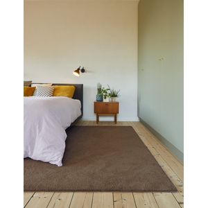 Carpet Studio Utah Vloerkleed 160x230cm - Hoogpolig Tapijt Woonkamer - Tapijt Slaapkamer - Kleed Taupe