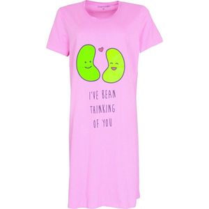 Temptation Dames Nachthemd - Bigshirt - Roze - Maat XL