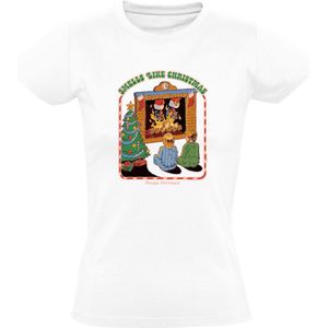 Smells Like Christmas Dames T-Shirt | Kerst | Fout kerstshirt | Kerstmis | Foute Kersttrui | Kerstman | Shirt