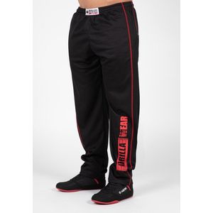 Gorilla Wear Wallace Mesh Pants - Zwart/Rood - L/XL