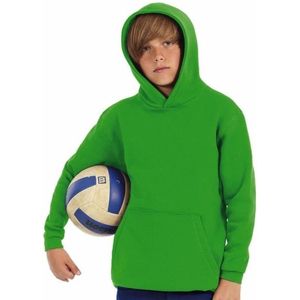 Groene katoenmix sweater met capuchon voor jongens 134/146