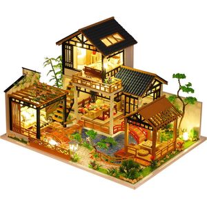 Premium Miniatuur bouwpakket XXL - Bouwpakket - Voor Volwassenen (14+) - Modelbouwpakket - DIY - Poppenhuis – incl. Led Licht, Muziek en Bescherming - Planty Paradise