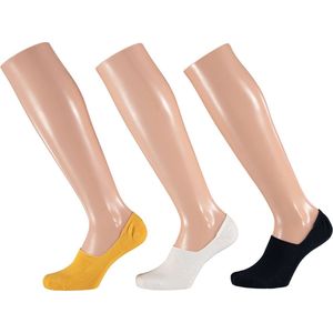 Apollo - Footies unisex - Pastel - 3-Pak - Maat 36/41 - Footies heren - Footies dames - Kousenvoetjes - Multipack sokken