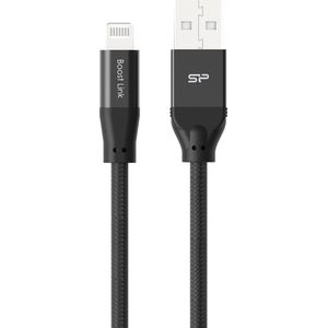 Silicon Power SP1M0ASYLK35AL1K USB-kabel 1 m USB 2.0 USB A USB C/Lightning Zwart