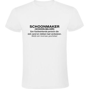 Schoonmaker Heren T-shirt | hardwerkende persoon | schoonmaken | poetsen | hygiëne | opruimen | schoon | clean | werk | Wit