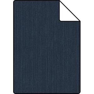 Proefstaal ESTAhome behang effen denim jeans structuur donkerblauw - 148707 - 26,5 x 21 cm