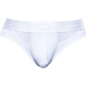 2EROS AKTIV Pegasus Brief White/Tan - MAAT L - Heren Ondergoed - Slip voor Man - Mannen Slip