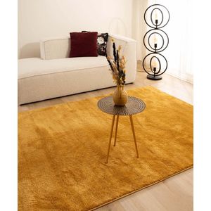 Velours vloerkleed - Flair goud 80x150 cm